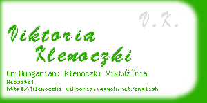 viktoria klenoczki business card